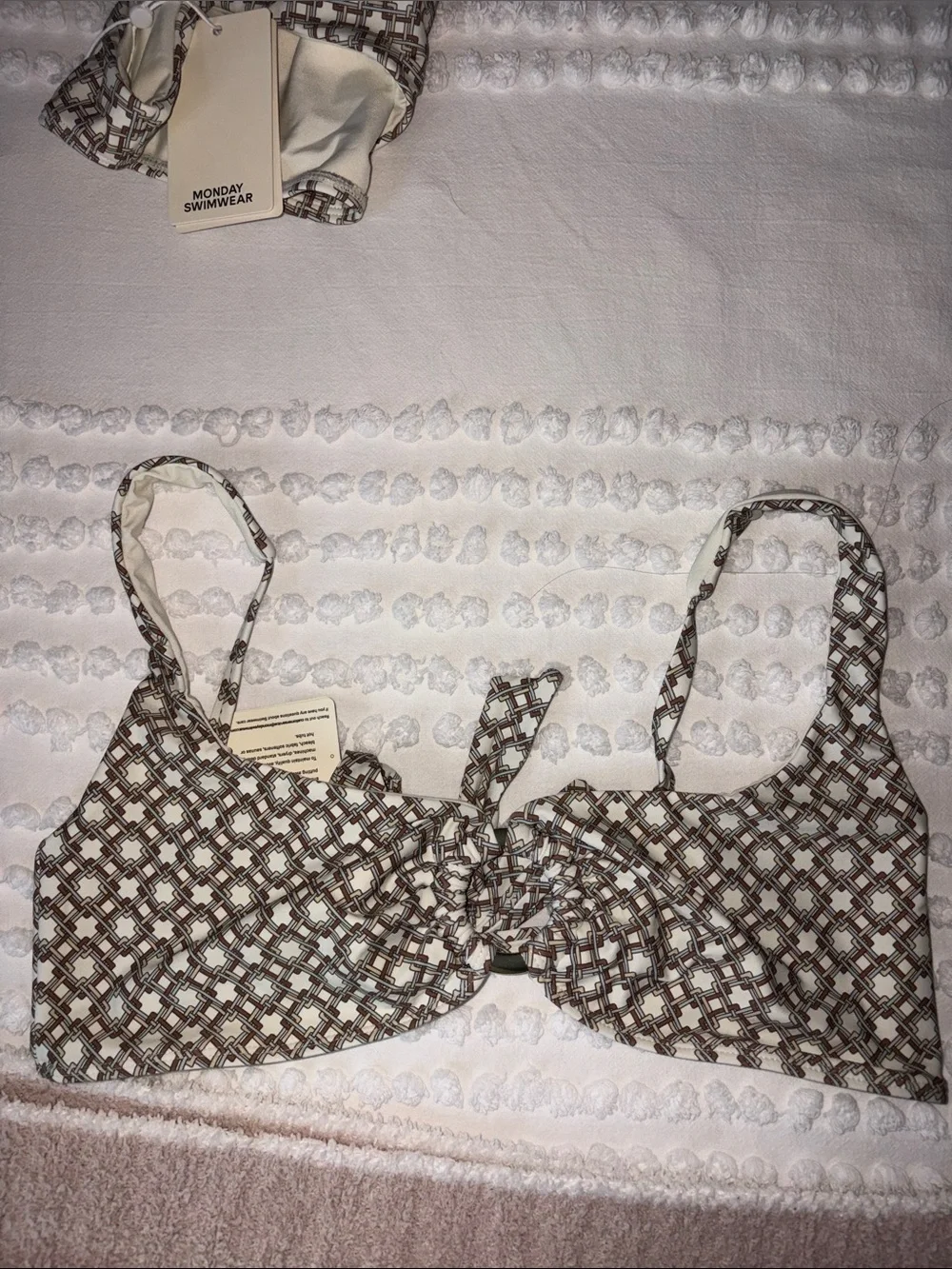 Monday Swimwear Barbuda Top - Tile Geo